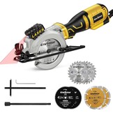 Mini-cirkelzaag, ENVENTOR Mini-handcirkelzaag 705W, 3500 RPM, lasergeleider, 6 bladen Ø115 mm, snede: 42.8 mm/90º, 28 mm/45º, voor het zagen van tegels, hout, zacht metaal | 3500 rpm, maximale snede: 42,8 mm (90 °) en 20 mm (45 °), voor het snijden van te