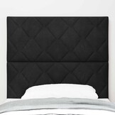 vidaXL Hoofdbord Wandgemonteerd Geometrisch Zwart 100 cm Fluweel