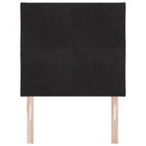 vidaXL Hoofdbord Wandgemonteerd Geometrisch Zwart 100 cm Fluweel