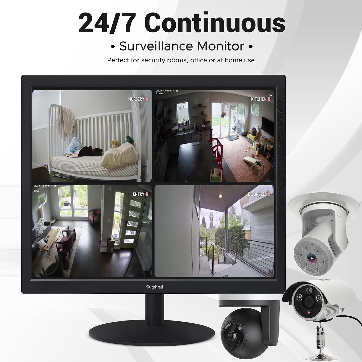 SKitphrati 19 inch LED PC Monitor - 1280x1024 - 75Hz - HDMI & VGA - Zwart