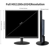 SKitphrati 19 inch LED PC Monitor - 1280x1024 - 75Hz - HDMI & VGA - Zwart