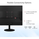 SKitphrati 19 inch LED PC Monitor - 1280x1024 - 75Hz - HDMI & VGA - Zwart