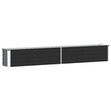 vidaXL Plantenbak verhoogd 320x40x45 cm gegalvaniseerd staal antraciet