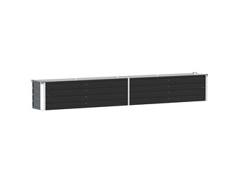 vidaXL Plantenbak verhoogd 320x40x45 cm gegalvaniseerd staal antraciet