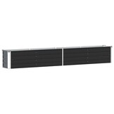 vidaXL Plantenbak verhoogd 320x40x45 cm gegalvaniseerd staal antraciet