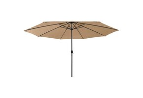 Parasol Taupe met LED 400 cm - 35% Korting