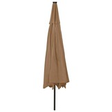 vidaXL Parasol met LED-verlichting 400 cm taupe