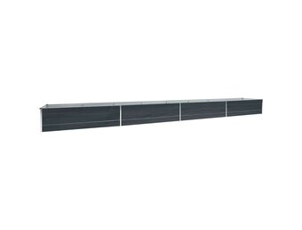 vidaXL Plantenbak verhoogd 600x80x45 cm gegalvaniseerd staal antraciet