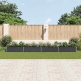 vidaXL Plantenbak verhoogd 600x80x45 cm gegalvaniseerd staal antraciet