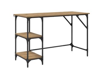 vidaXL Bureau Artisan Eiken 120 x 50 x 75 cm Bewerkt hout