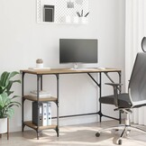 vidaXL Bureau Artisan Eiken 120 x 50 x 75 cm Bewerkt hout