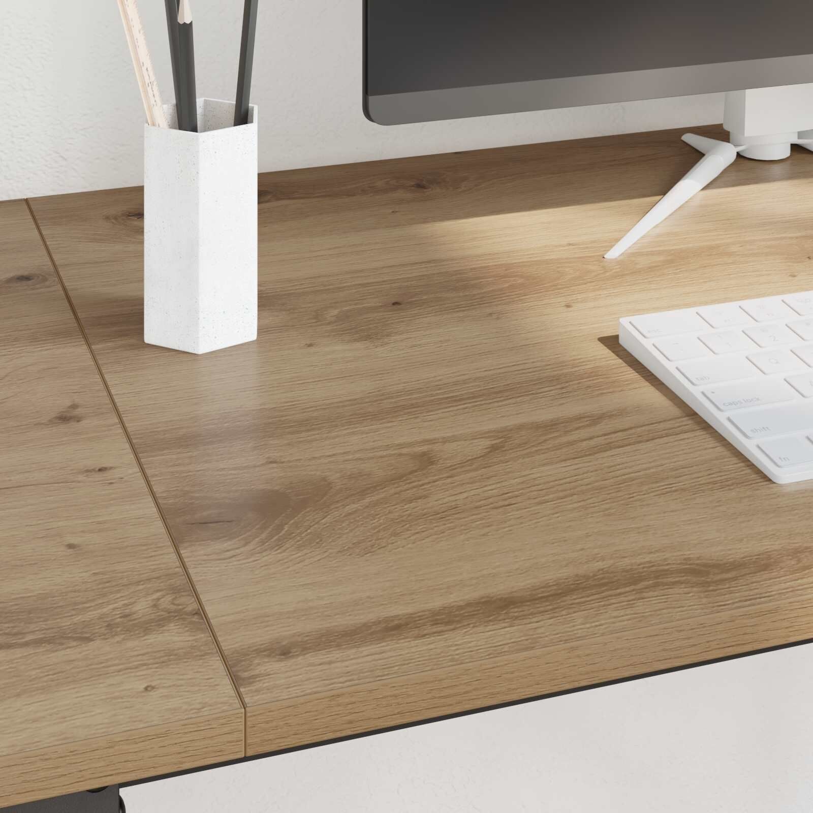 vidaXL Bureau Artisan Eiken 120 x 50 x 75 cm Bewerkt hout