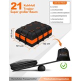 FIVKLEMNZ Dakkoffer auto, dakbagagedragertas, waterdicht, voor alle voertuigdaken met/zonder bagagedrager, inclusief topper, antislipmat, versterkte riemen, 6 deurhaken + bagageslot, 5 kubieke meter