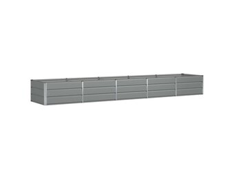 Lichtgrijze Stalen Plantenbak 400x80x45cm - 34% Korting