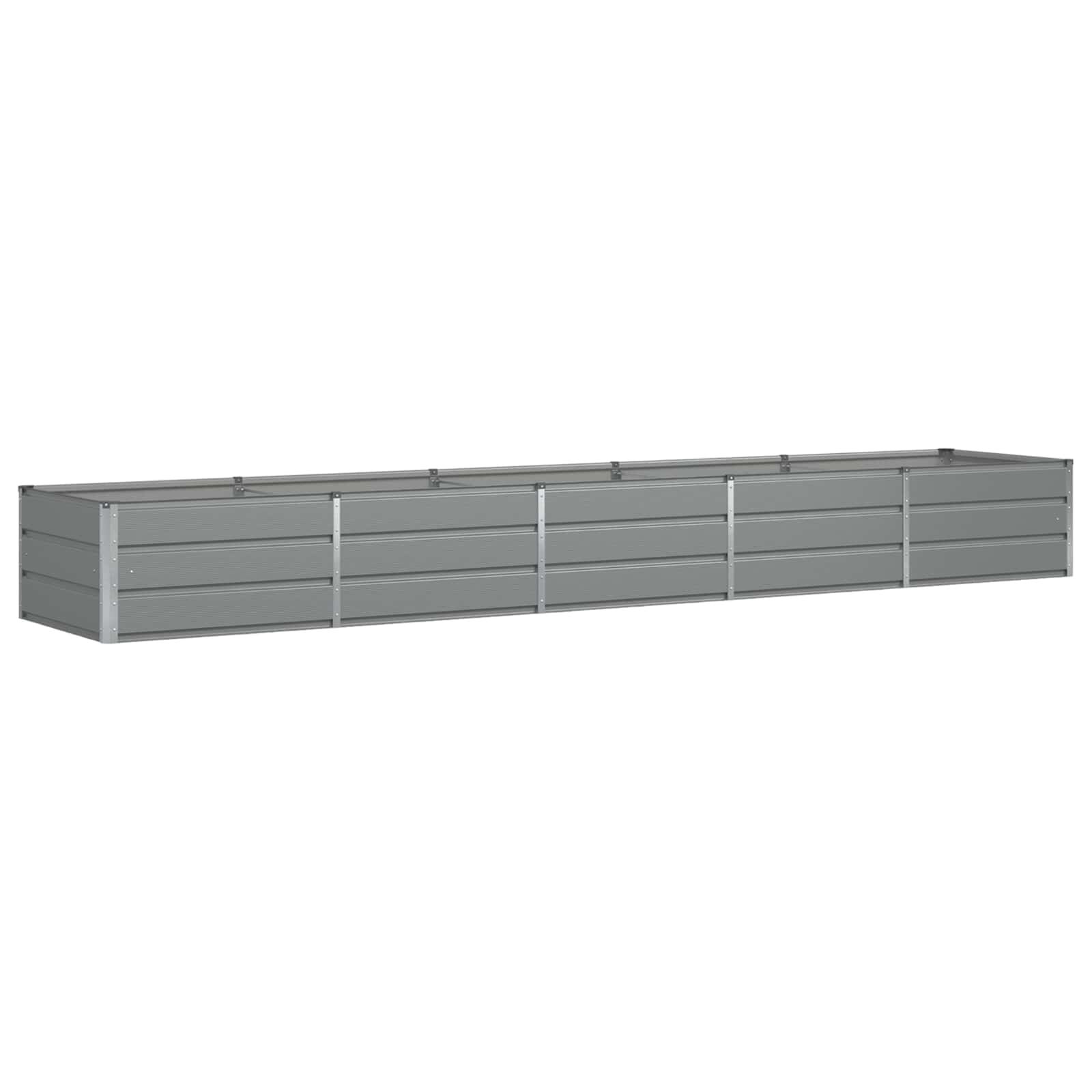 Lichtgrijze Stalen Plantenbak 400x80x45cm - 34% Korting