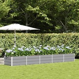 Lichtgrijze Stalen Plantenbak 400x80x45cm - 34% Korting