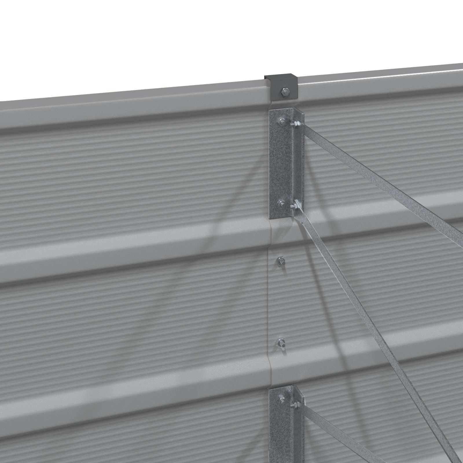 Lichtgrijze Stalen Plantenbak 400x80x45cm - 34% Korting