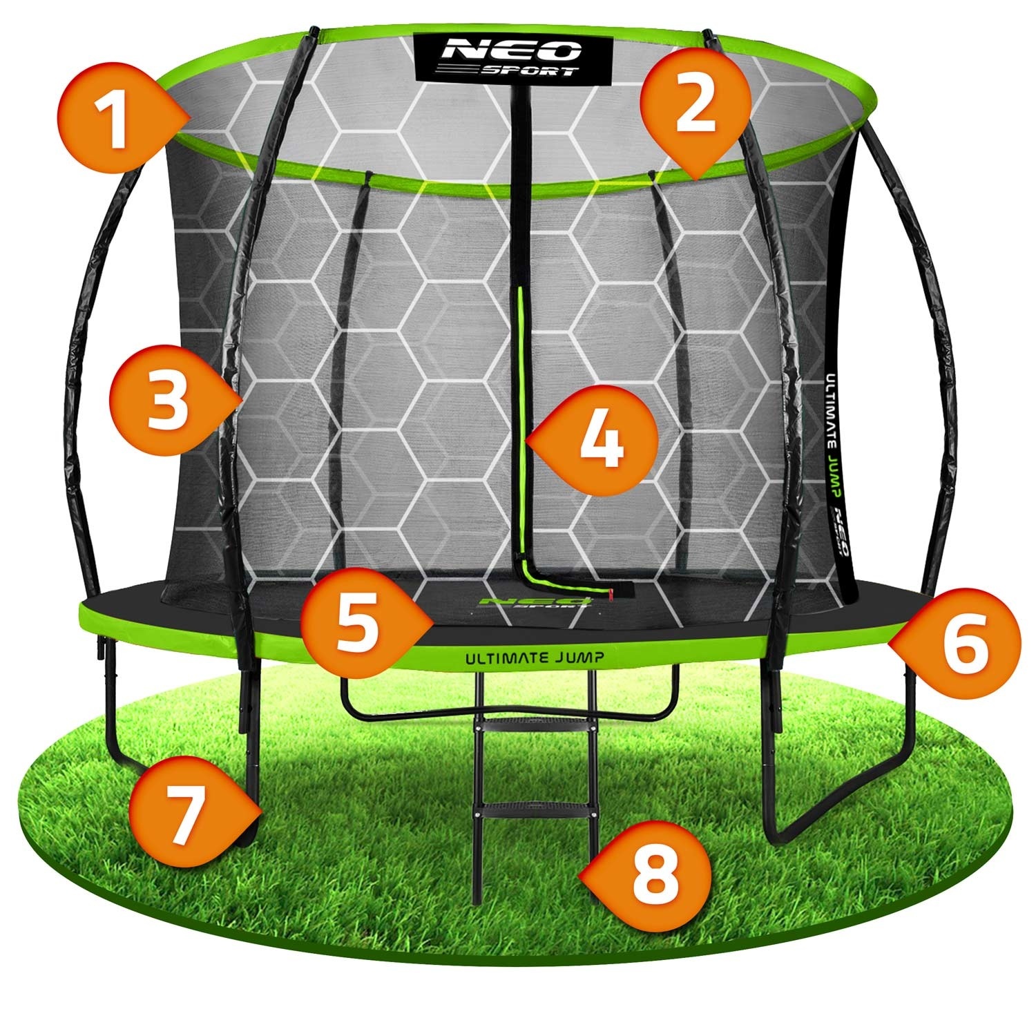 Trampoline 252 cm met Binnennet | 41% Korting