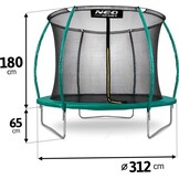 Trampoline 305 cm Groen - Veilig & Ingraafbaar - 35% Korting