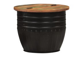 vidaXL Salontafel Massief Gerecycled Hout - Zwart (54% Korting)