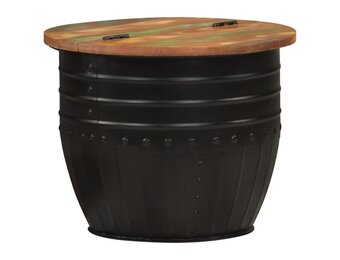 vidaXL Salontafel Massief Gerecycled Hout - Zwart (54% Korting)