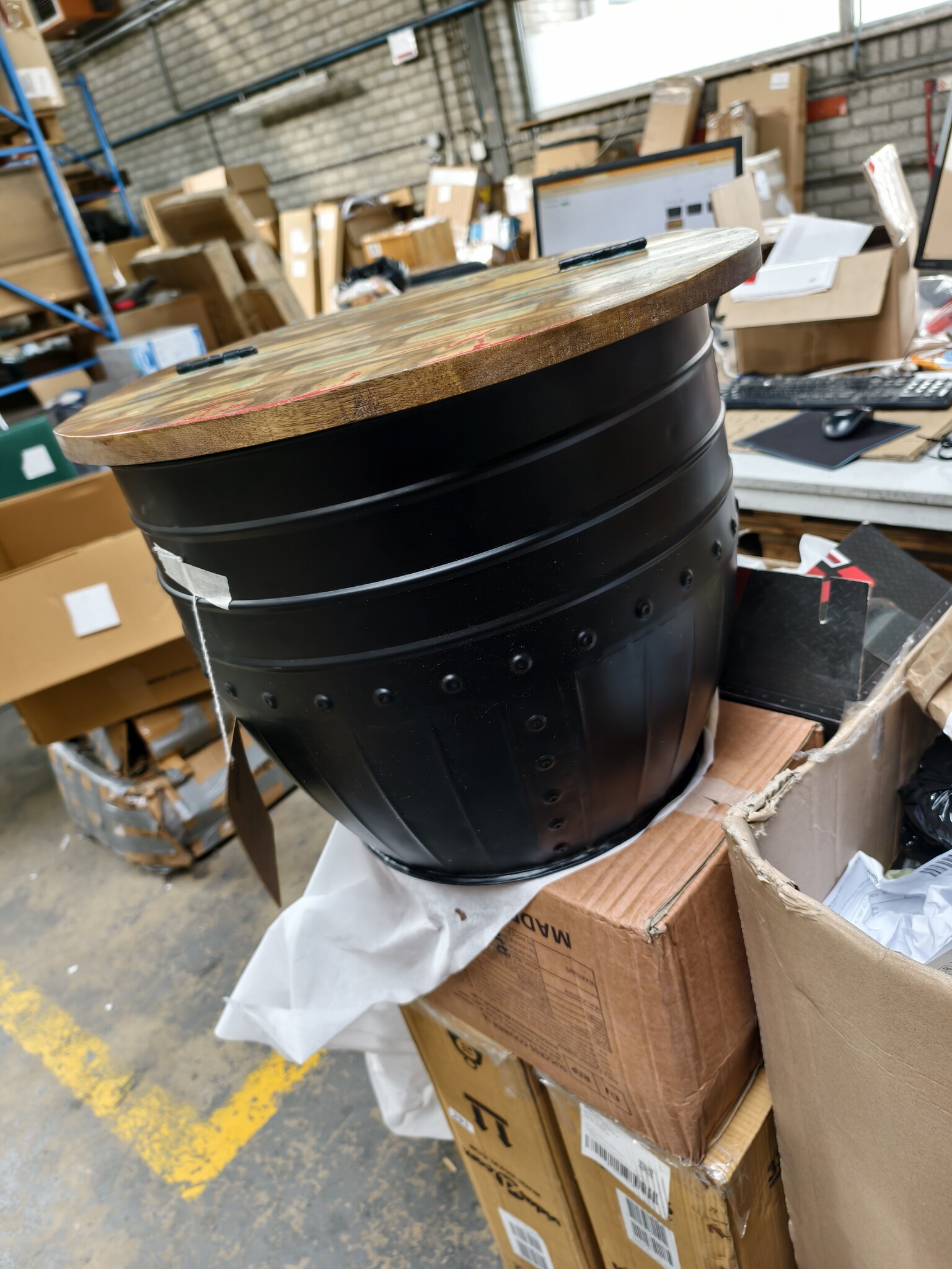 vidaXL Salontafel Massief Gerecycled Hout - Zwart (54% Korting)
