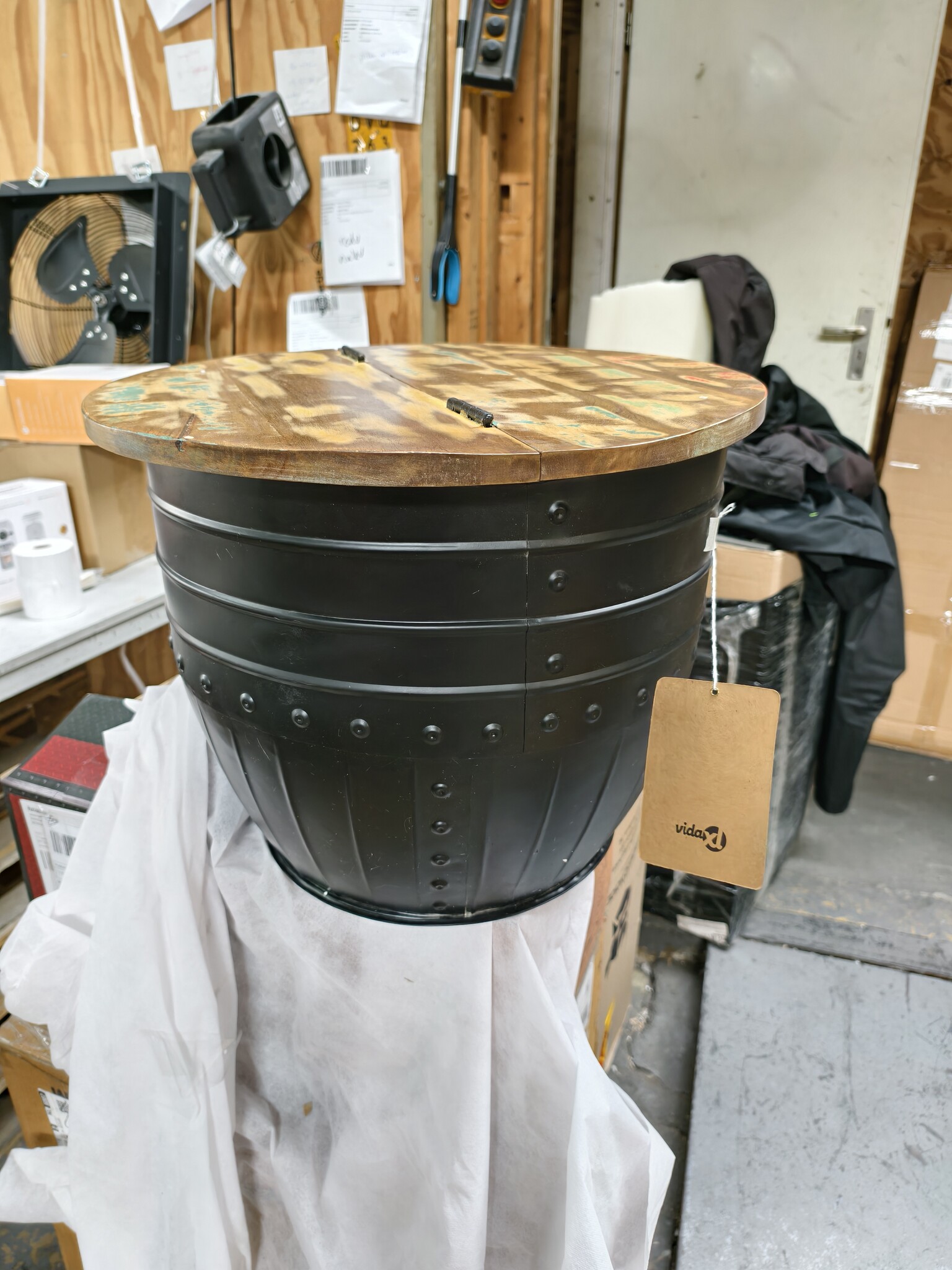 vidaXL Salontafel Massief Gerecycled Hout - Zwart (54% Korting)