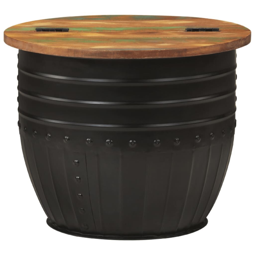 vidaXL Salontafel Massief Gerecycled Hout - Zwart (54% Korting)