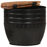 vidaXL Salontafel Massief Gerecycled Hout - Zwart (54% Korting)