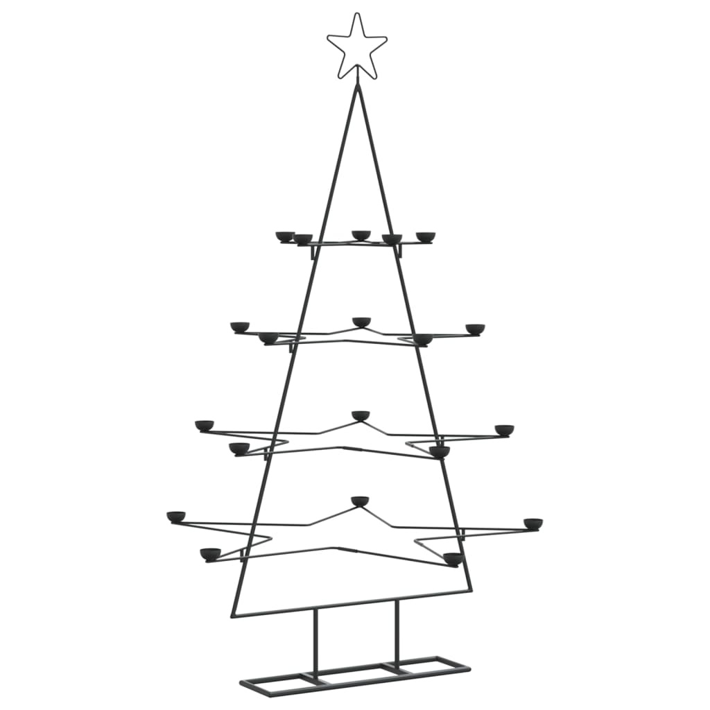 vidaXL Metalen Kerstboom Decoratie Zwart 140 cm - 66% Korting