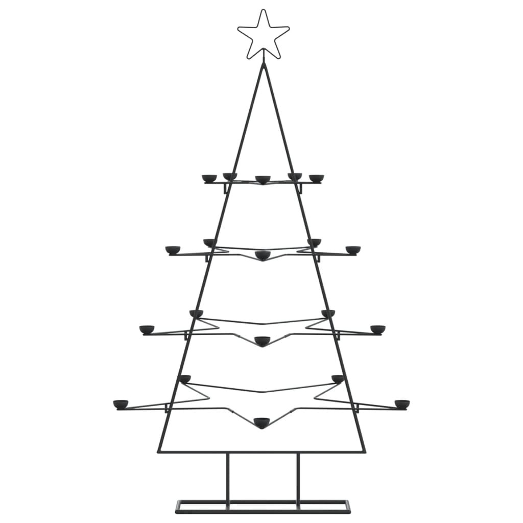 vidaXL Metalen Kerstboom Decoratie Zwart 140 cm - 66% Korting