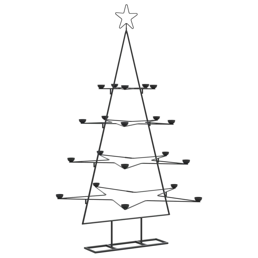 vidaXL Metalen Kerstboom Decoratie Zwart 140 cm - 66% Korting