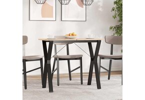 vidaXL Eettafelpoten Y-frame Zwart Staal 80x40x73 cm - 51% Korting