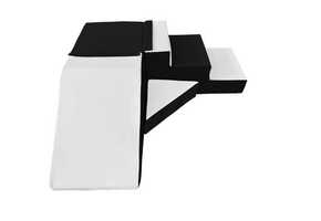 Binnenglijbaan van Foam Blokken - 40cm Hoog - Zwart/Wit - 35% Korting