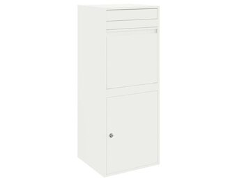 Pakket Inwerp Box met Opslag - Wit Staal - 41x38x103 cm - 35% Korting