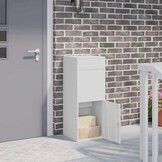 Pakket Inwerp Box met Opslag - Wit Staal - 41x38x103 cm - 35% Korting