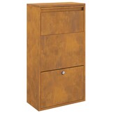 vidaXL Pakket Inwerp Box met Slot - Roestig, 44x22x82cm Cortenstaal (-34%)