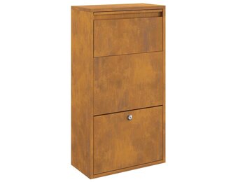 vidaXL Pakket Inwerp Box met Slot - Roestig, 44x22x82cm Cortenstaal (-34%)