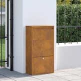 vidaXL Pakket Inwerp Box met Slot - Roestig, 44x22x82cm Cortenstaal (-34%)