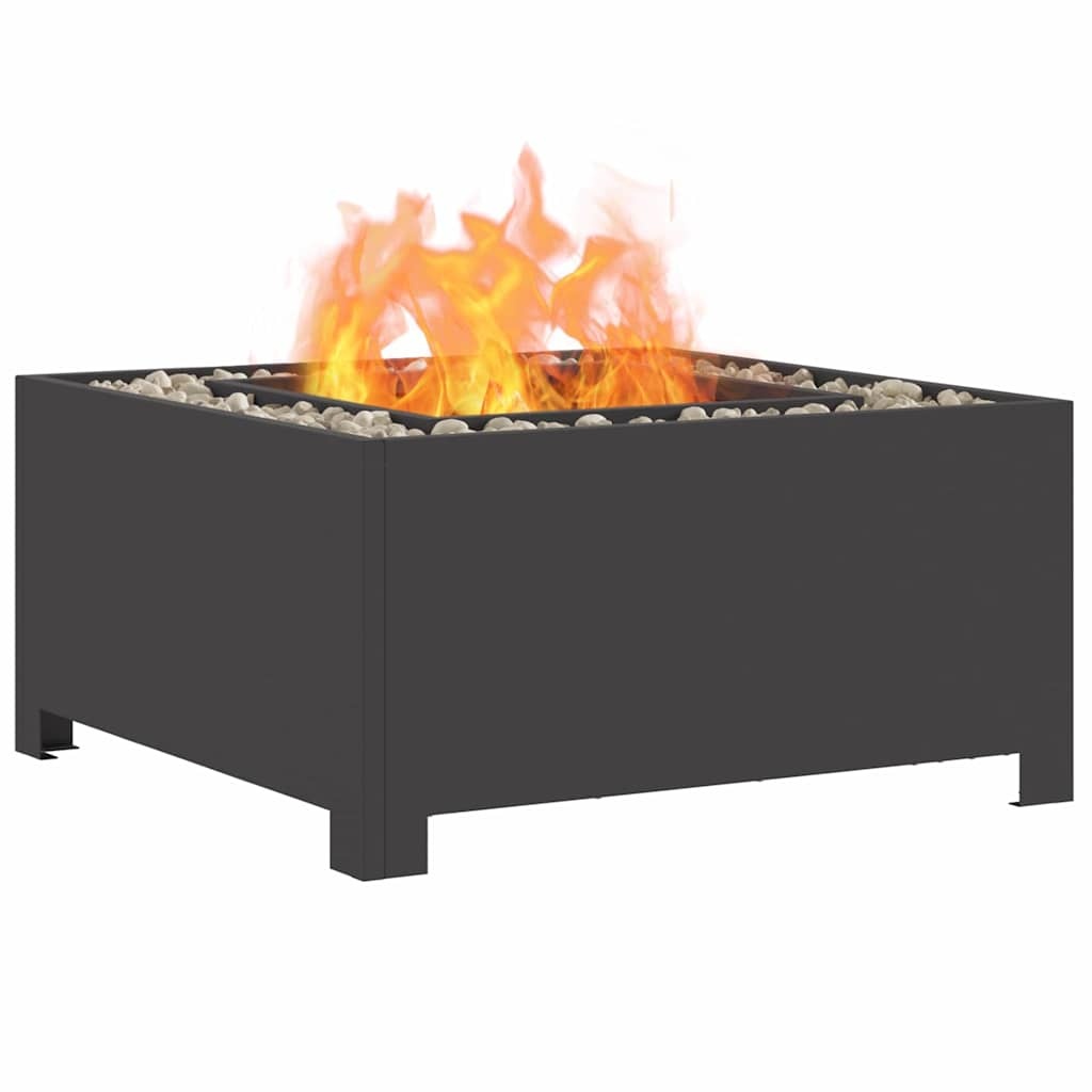 vidaXL Vuurkorf Zwart 60 x 60 x 30 cm Koudgewalst staal