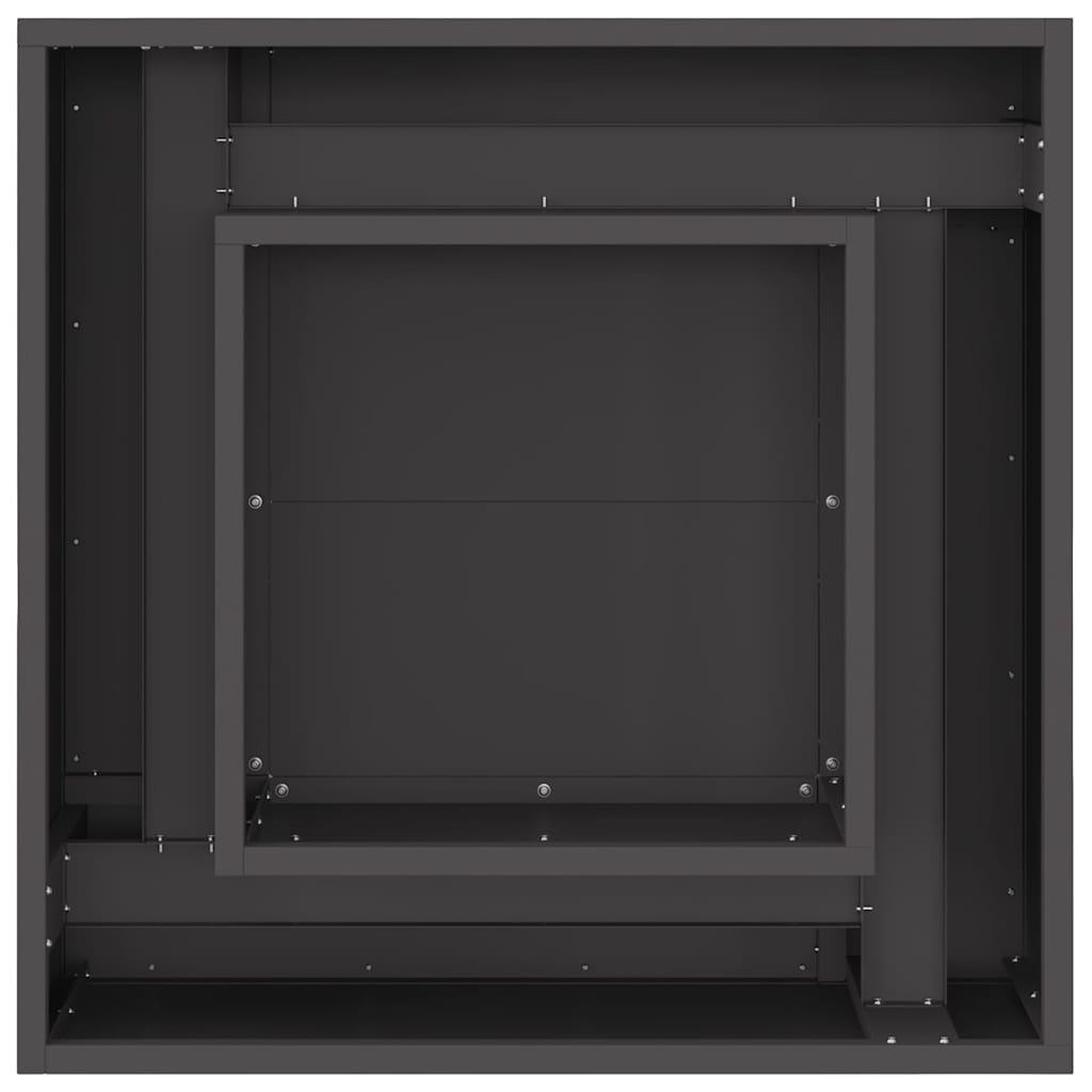 vidaXL Vuurkorf Zwart 60 x 60 x 30 cm Koudgewalst staal