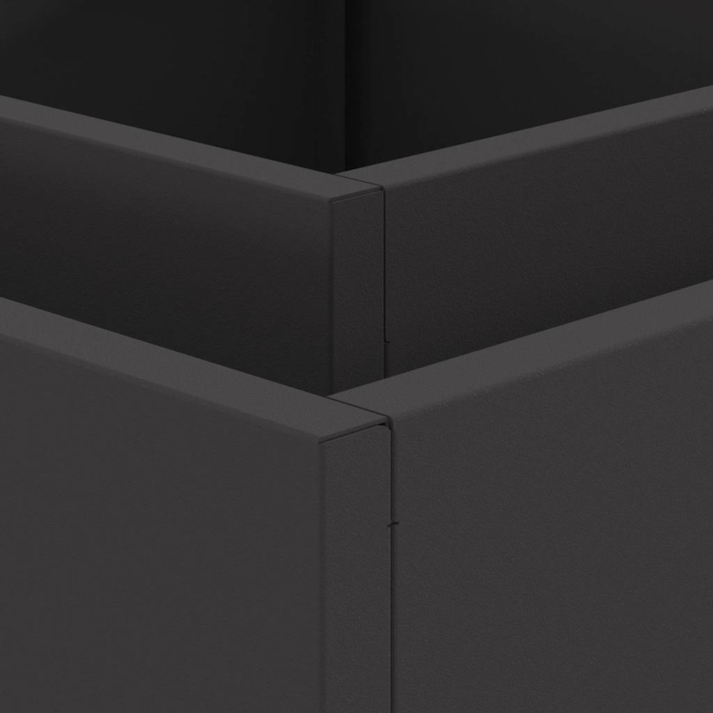 vidaXL Vuurkorf Zwart 60 x 60 x 30 cm Koudgewalst staal
