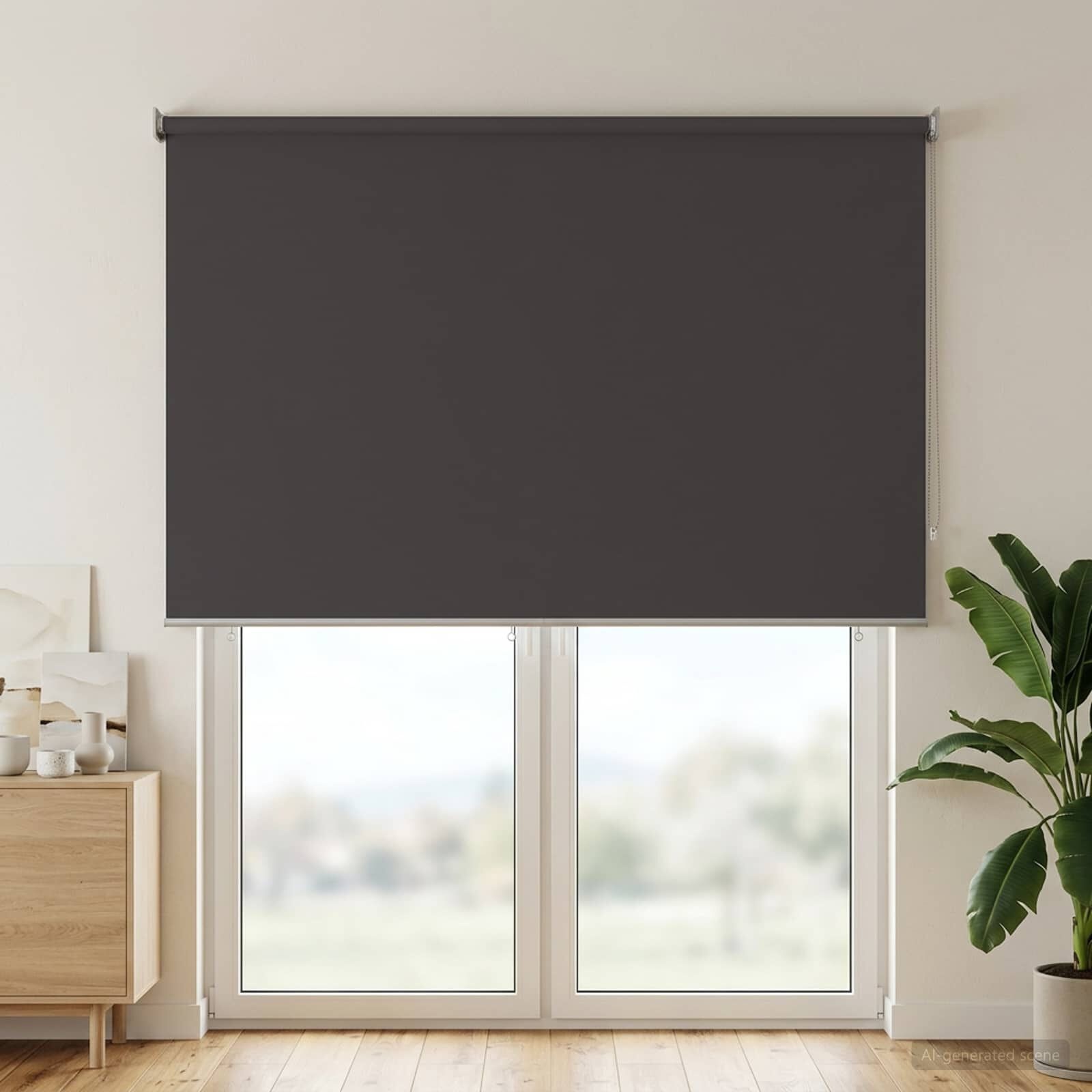 vidaXL Buitenrolgordijn UV-bescherming Antraciet 100 x 230 cm (B x H)