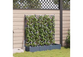 Tuindruppel met Trellis 120x40x125,5 cm Lichtgrijs (53% Korting)