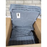 vidaXL Tuindruppel met Trellis 3 pcs Lichtgrijs 120 x 40 x 125,5 cm PP