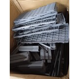 vidaXL Tuindruppel met Trellis 3 pcs Lichtgrijs 120 x 40 x 125,5 cm PP