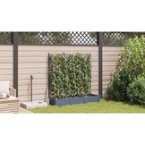 vidaXL Tuindruppel met Trellis 3 pcs Lichtgrijs 120 x 40 x 125,5 cm PP