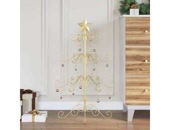 Metalen Kerstboom met Standaard - Goud (90 cm) - 53% Korting