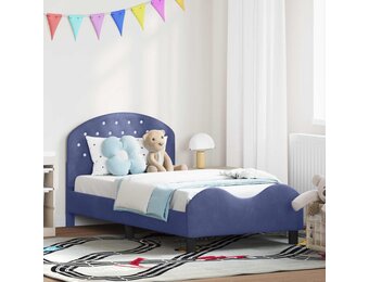 vidaXL Bedframe voor kinderen met hoofdbord Politieblauw 80 x 160 cm