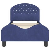 vidaXL Bedframe voor kinderen met hoofdbord Politieblauw 80 x 160 cm